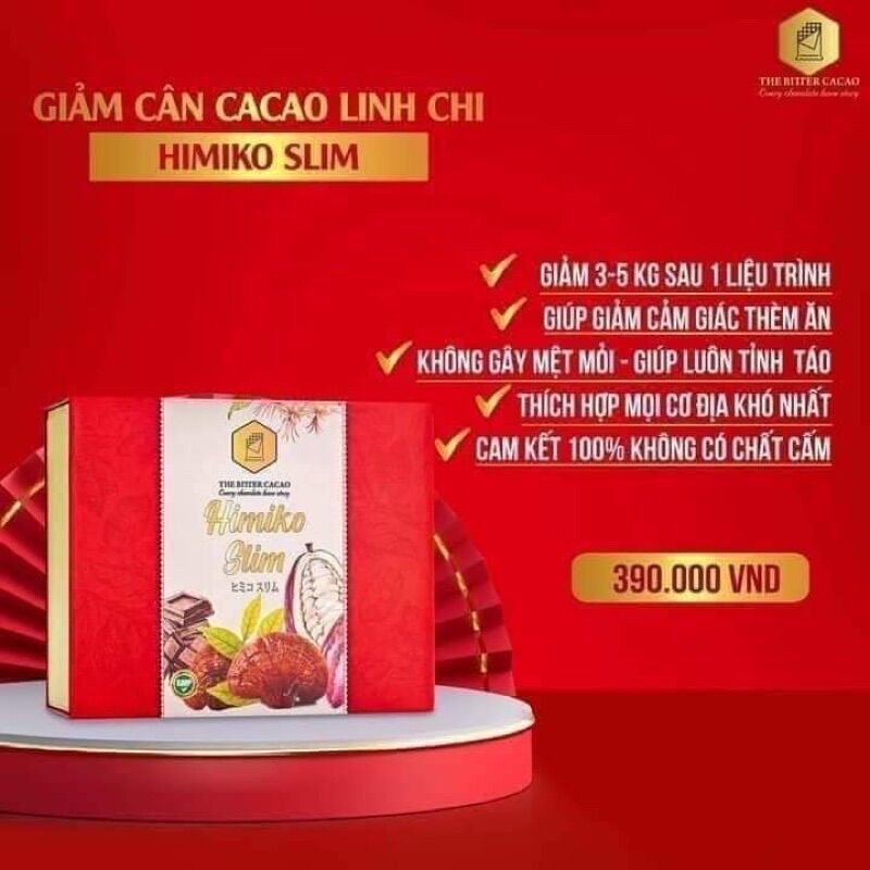 (COMBO 3 HỘP) Giảm Cân Cacao Himiko Slim Thebitter [ HÀNG CHÍNH HÃNG ]