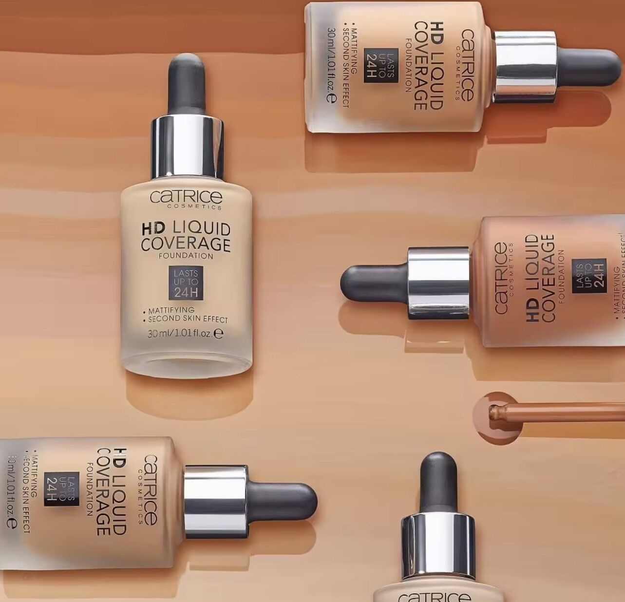 [Hàng Đức] Kem Nền Catrice HD Liquid Coverage Foundation 24h 30ml
