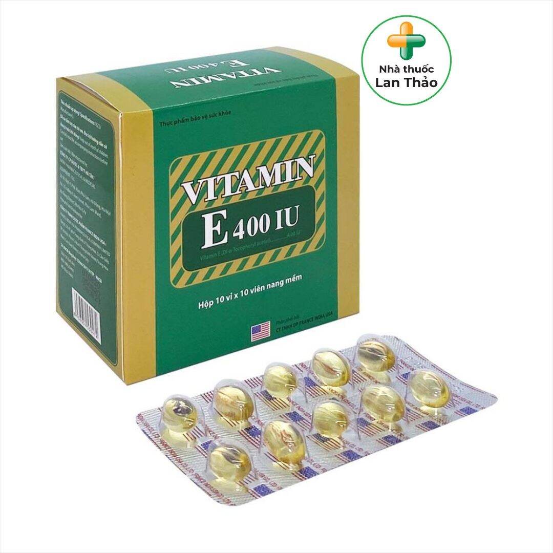 VIÊN UỐNG HỖ TRỢ ĐẸP DA VITAMIN E 400 HỘP 100 VIÊN