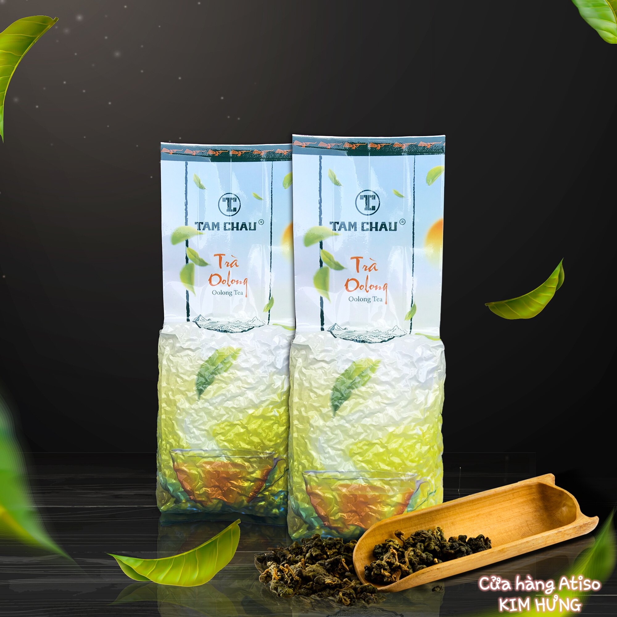 Trà olong tâm châu - gói nhôm sang trọng giúp thư giãn tinh thần.
