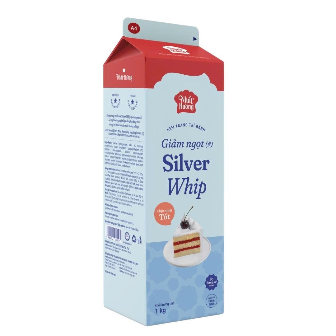 Kem topping silver whip giảm ngọt TNH 1kg