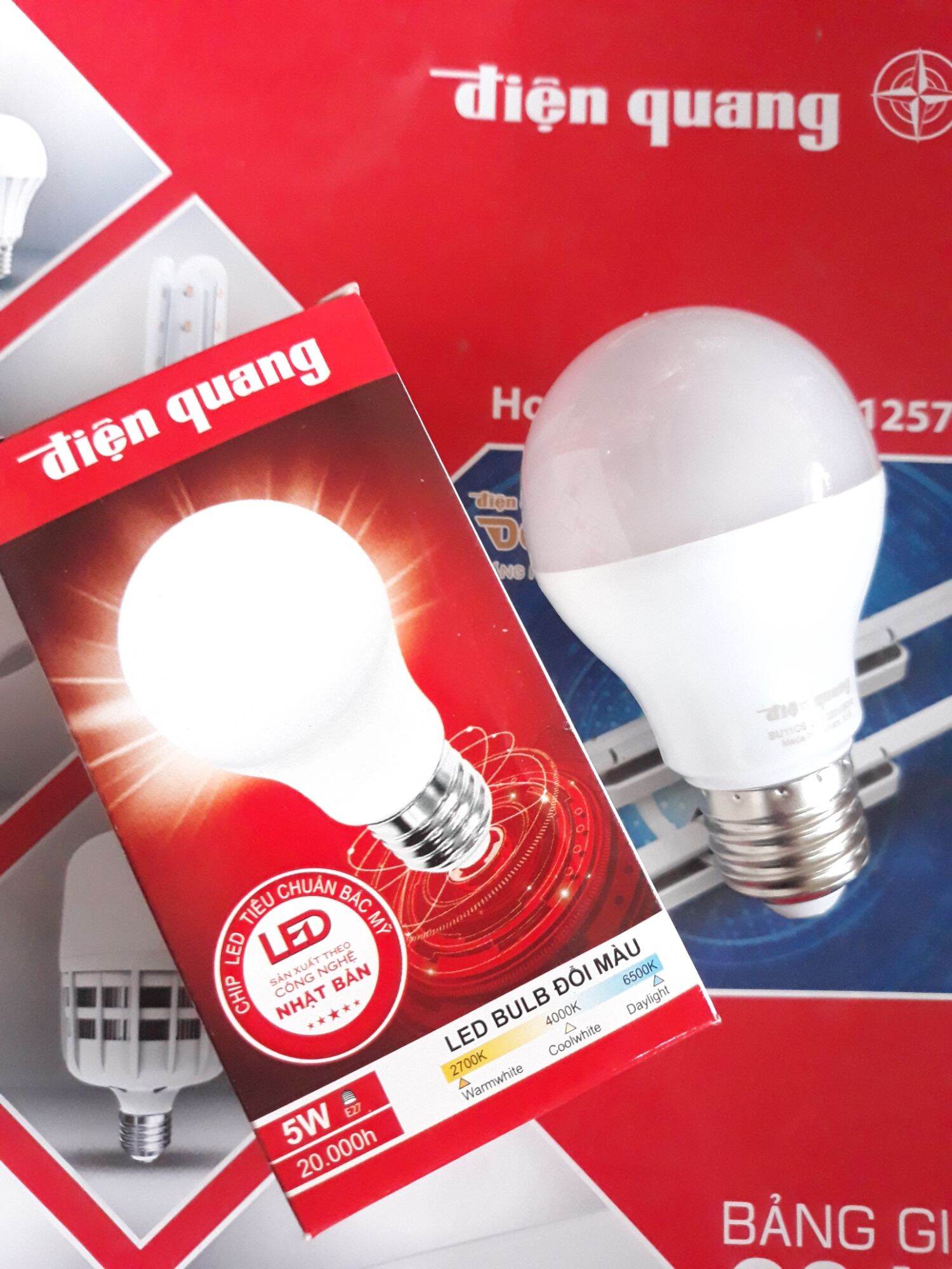 [HCM] Bóng đổi màu 5W led Điện Quang