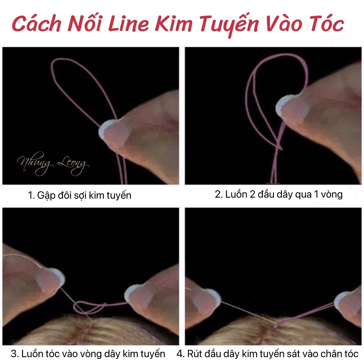 [VIDEO+HÌNH THẬT] Sợi Line Kim Tuyến Nối Tóc Bling Bling