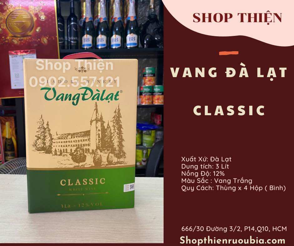 Vang Đà Lạt 3 Lít -Hộp Giấy
