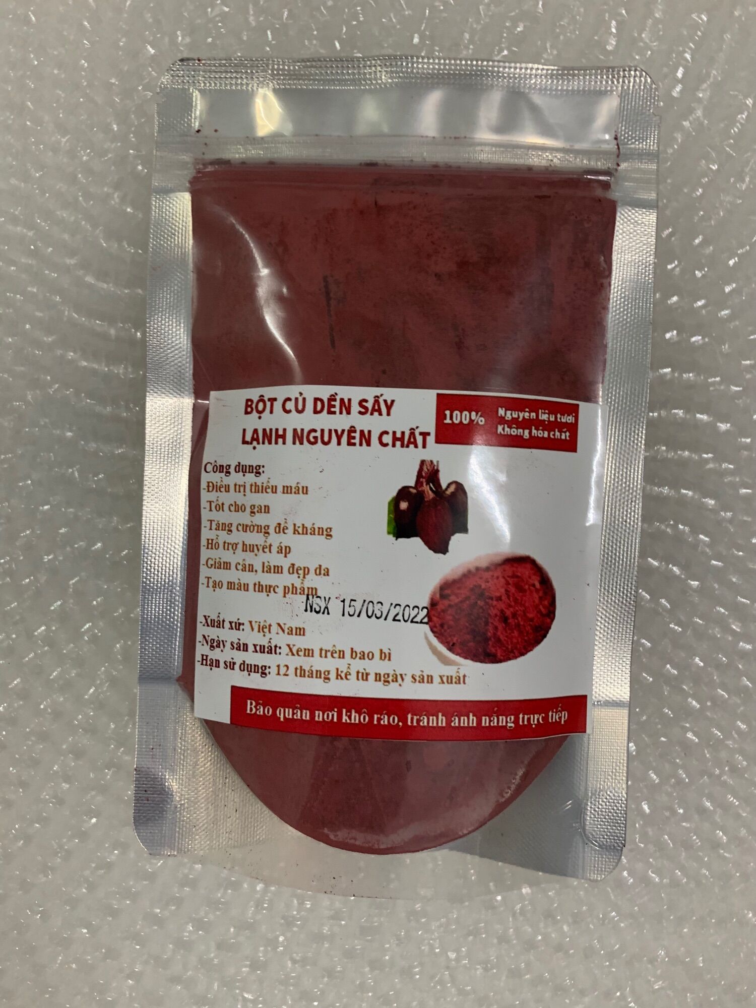 Bột củ dền nguyên chất gói 100gr