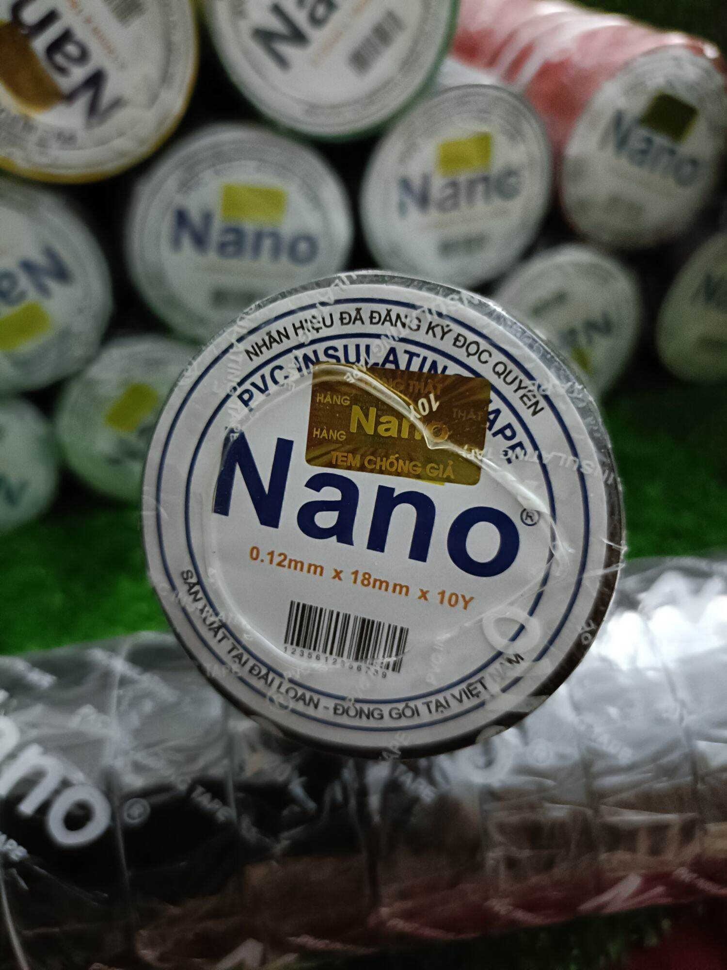 1 cây 10 cuộn băng keo điện nano đài loan 10y & 20y