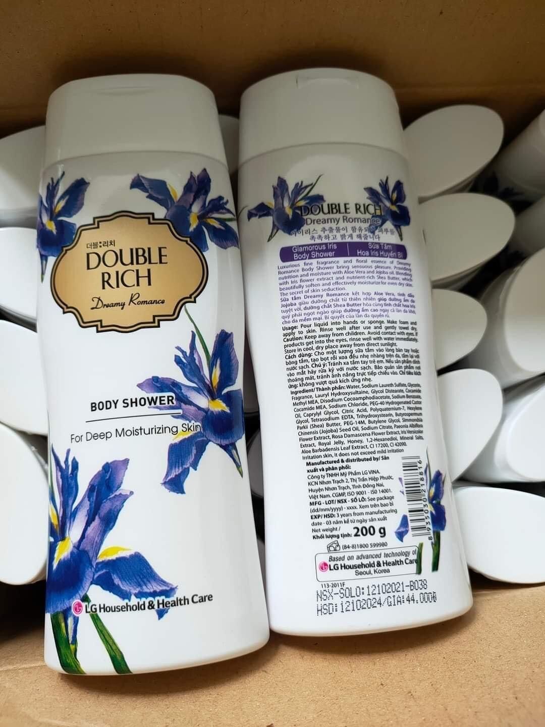 Sữa tắm Double Rich hoa iris huyền bí 200g