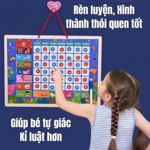 Bảng khen thưởng cho bé. Bảng gỗ giúp bé tự giác rèn luyện hình thành thói quen tốt