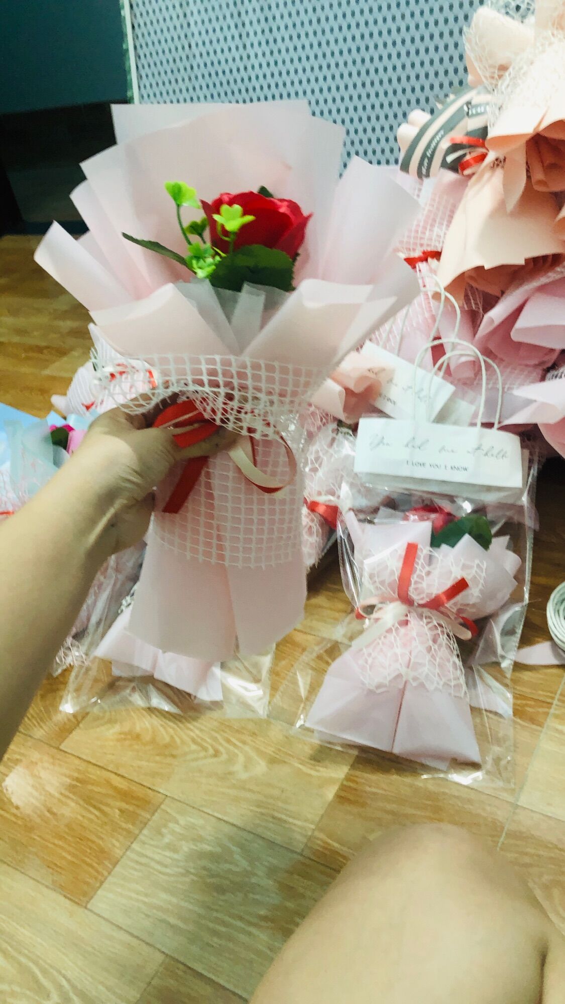 Cốt Hoa Hồng sáp 1-3 bông