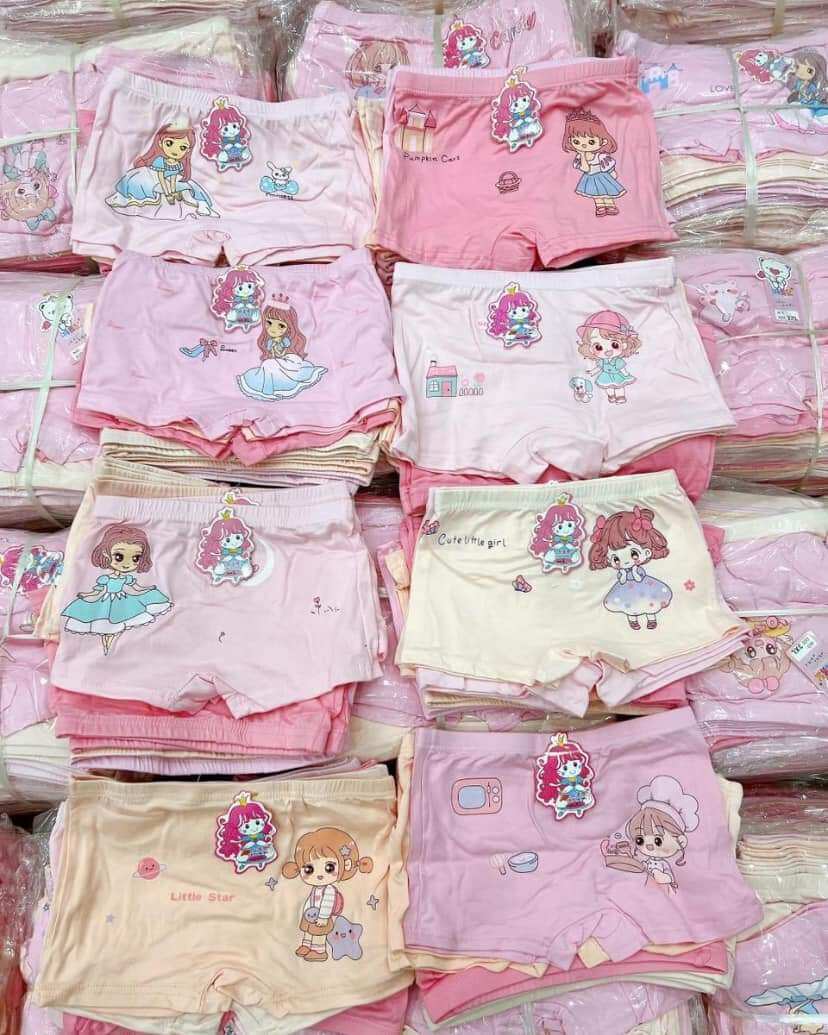 Quần chip bé gái combo 5c co giãn thoải mái 12-30kg