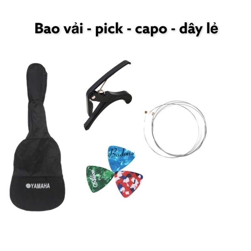 [GUITAR GIÁ TỐT] Đàn Guitar Acoustic Ba Đờn J-120 ( màu gỗ tự nhiên ) + Bao đàn cao cấp 3 lớp