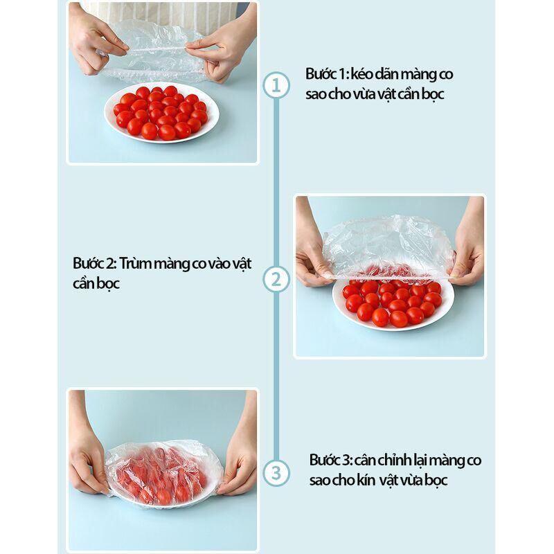 SET 100 TÚI MÀNG BỌC THỰC PHẨM ĐA NĂNG