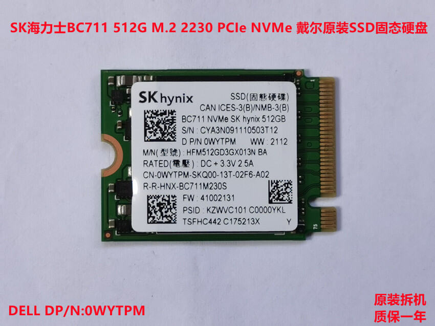 SKynix BC711 512G M.2 2230 PCIe NVMe SSD Laptop Solid State Drive Màn Hình Máy Tính Phụ Kiện Phần Cứ