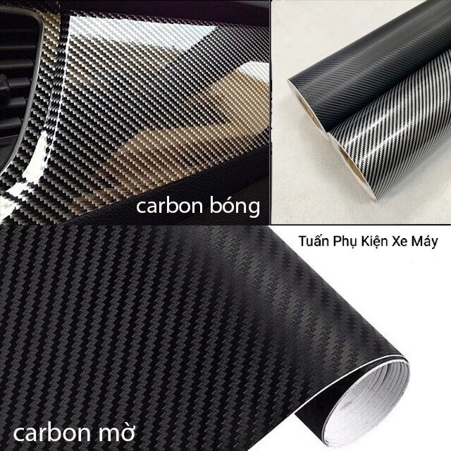 Decal Carbon 5D Bóng và Nhám. Dán Xe, decal carbon có sẵn keo.