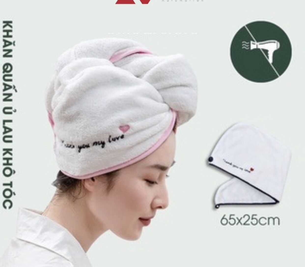 (💥 Loại 1💥 ) Khăn Quấn Ủ Tóc Lau Khô Siêu Tốc