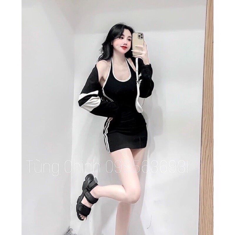 [[DX5]] SÉT ĐẦM ÔM KÈM ÁO KHOÁC BOONG STORE