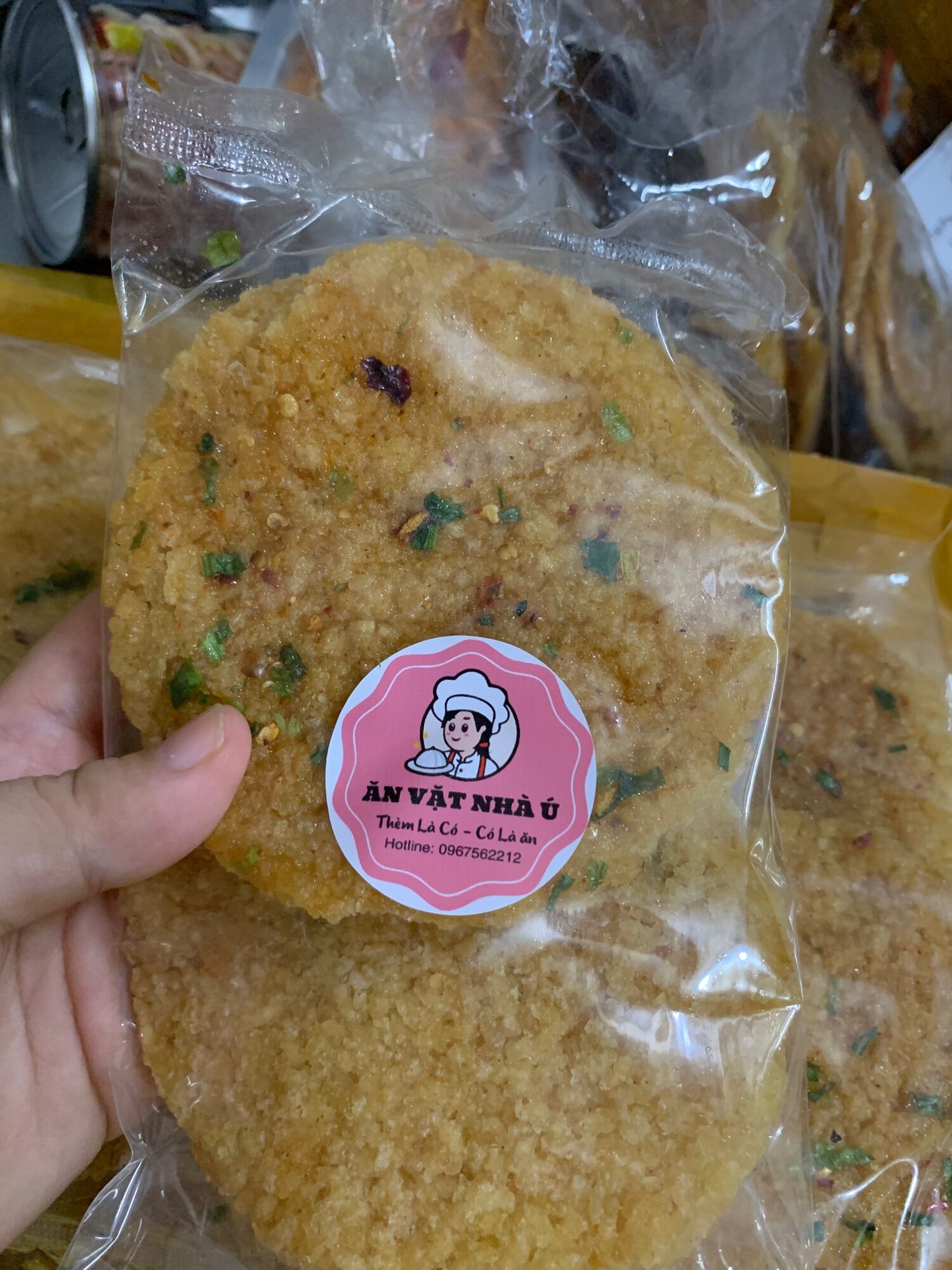 Cơm cháy mắm hành gói 100gr 3 miếng
