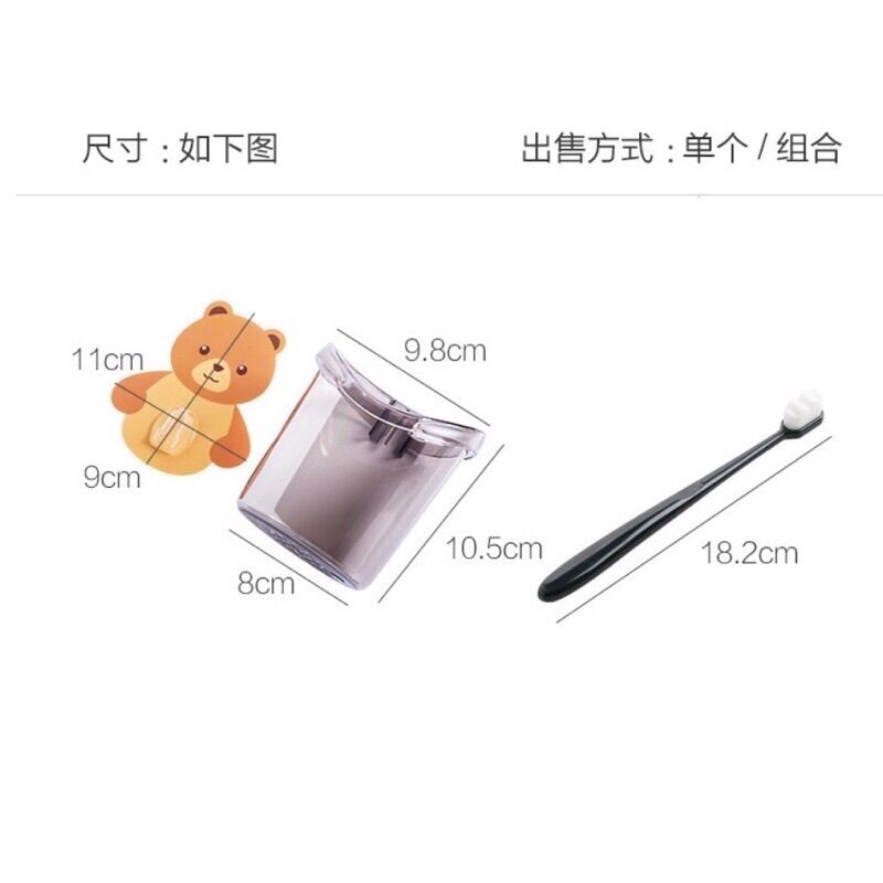 Cốc Gấu Đựng Bàn Chải Kem Đánh Răng Đa Năng