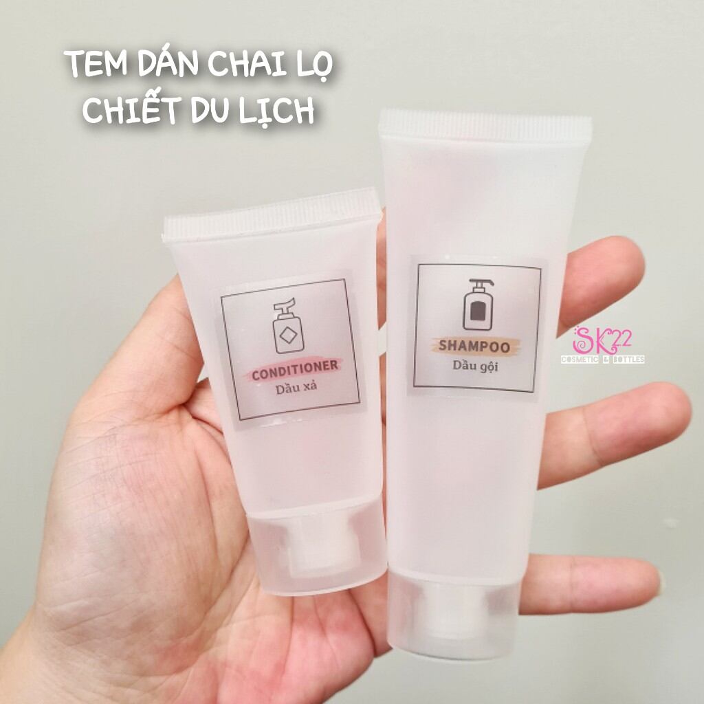TEM DÁN CHAI LỌ CHIẾT DU LỊCH