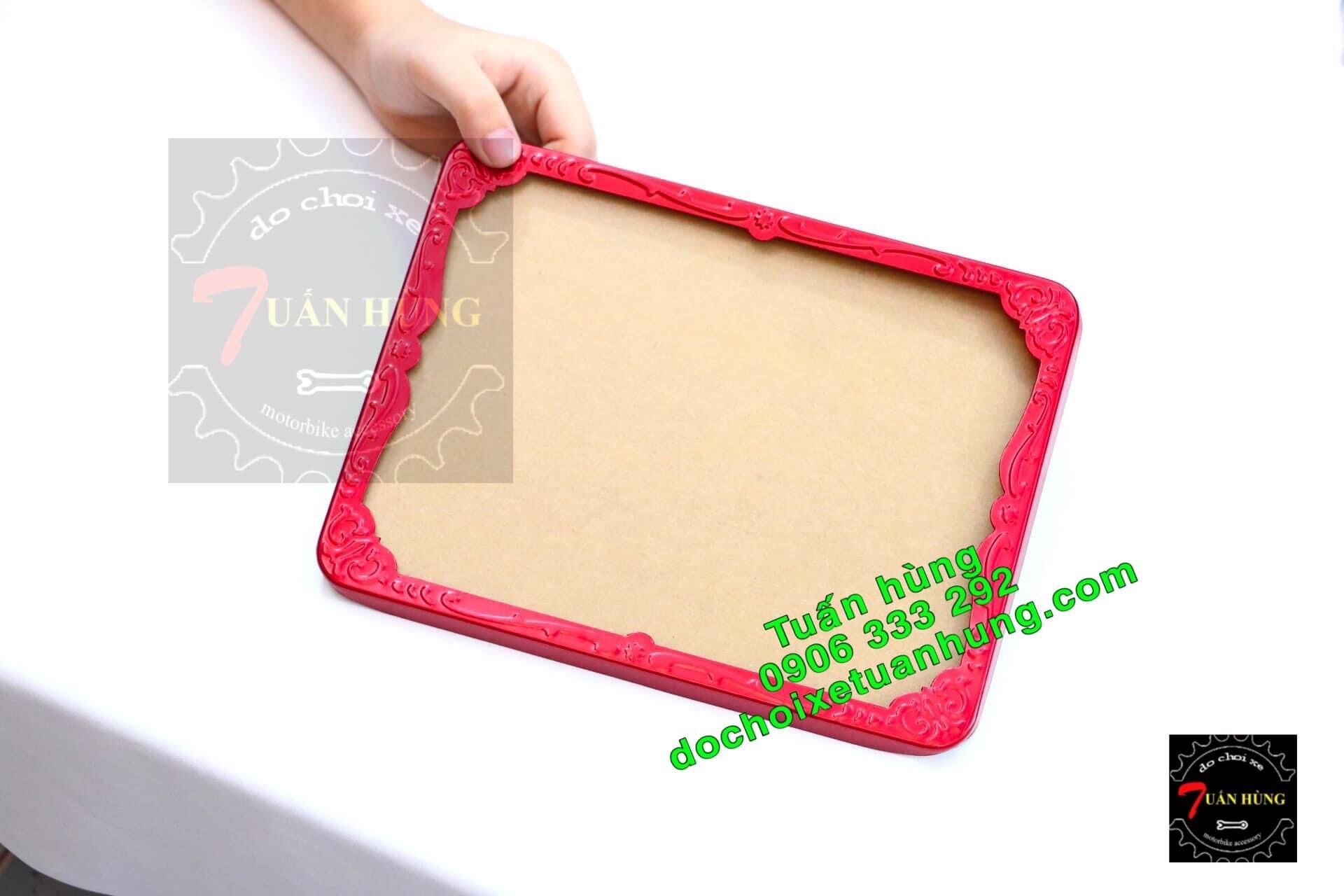 Khung Biển Số [Tặng Mica, Ốc vít, Đế sau] Màu Đỏ Hồng Cho Xe Máy [SALE]