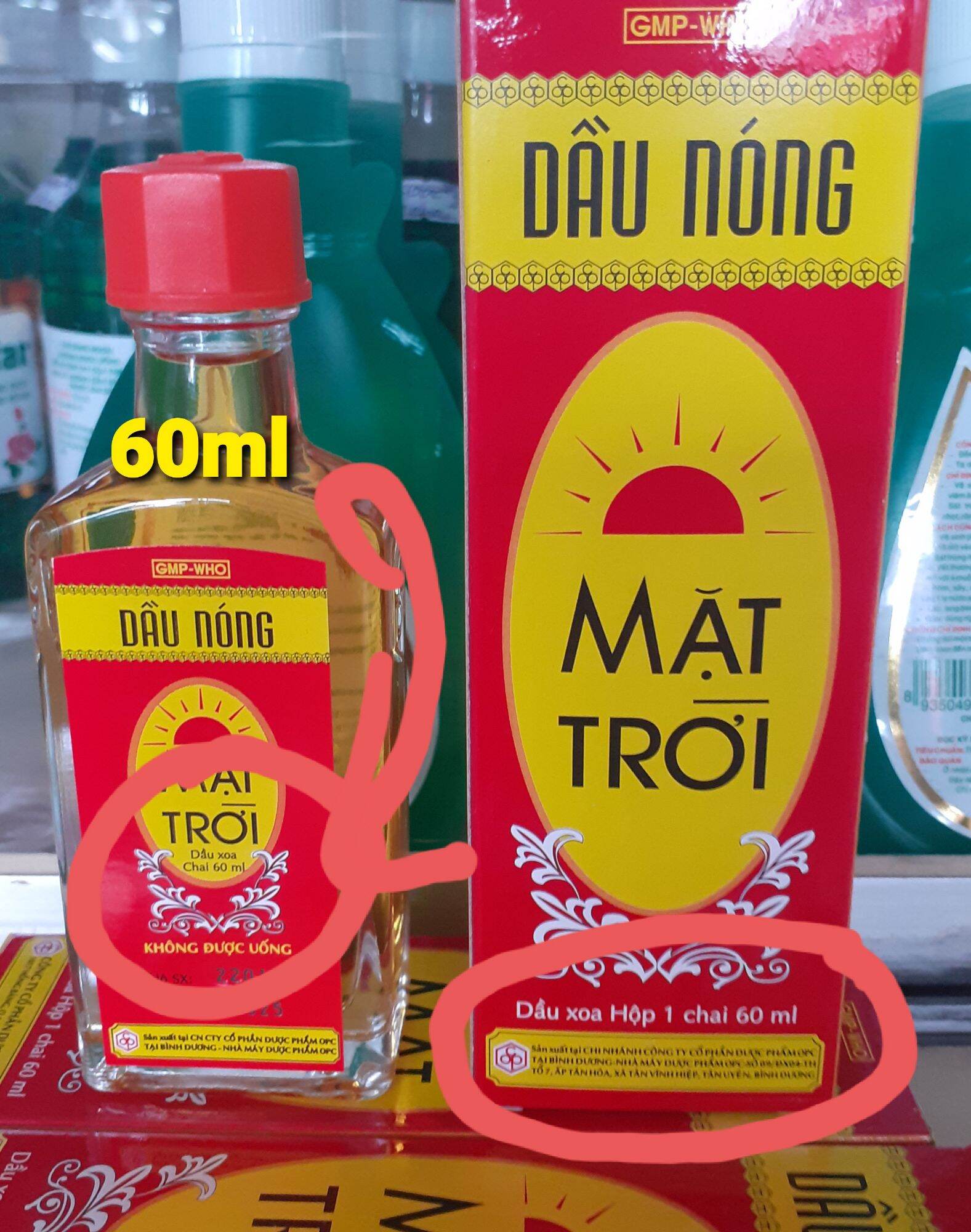ĐẦU NÓNG MẶT TRỜI 1 CHAI 60ml