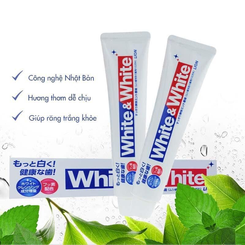 Kem Đánh Răng White & White Lion nội địa Nhật 150g
