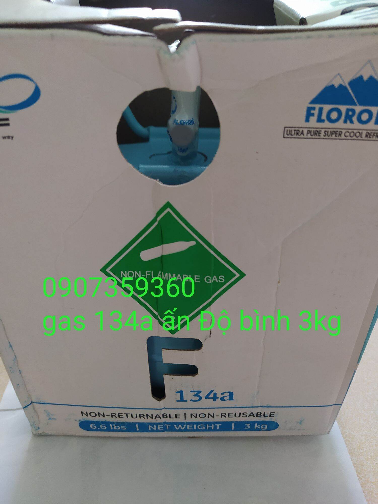 gas ấn độ 134a bình 3kg