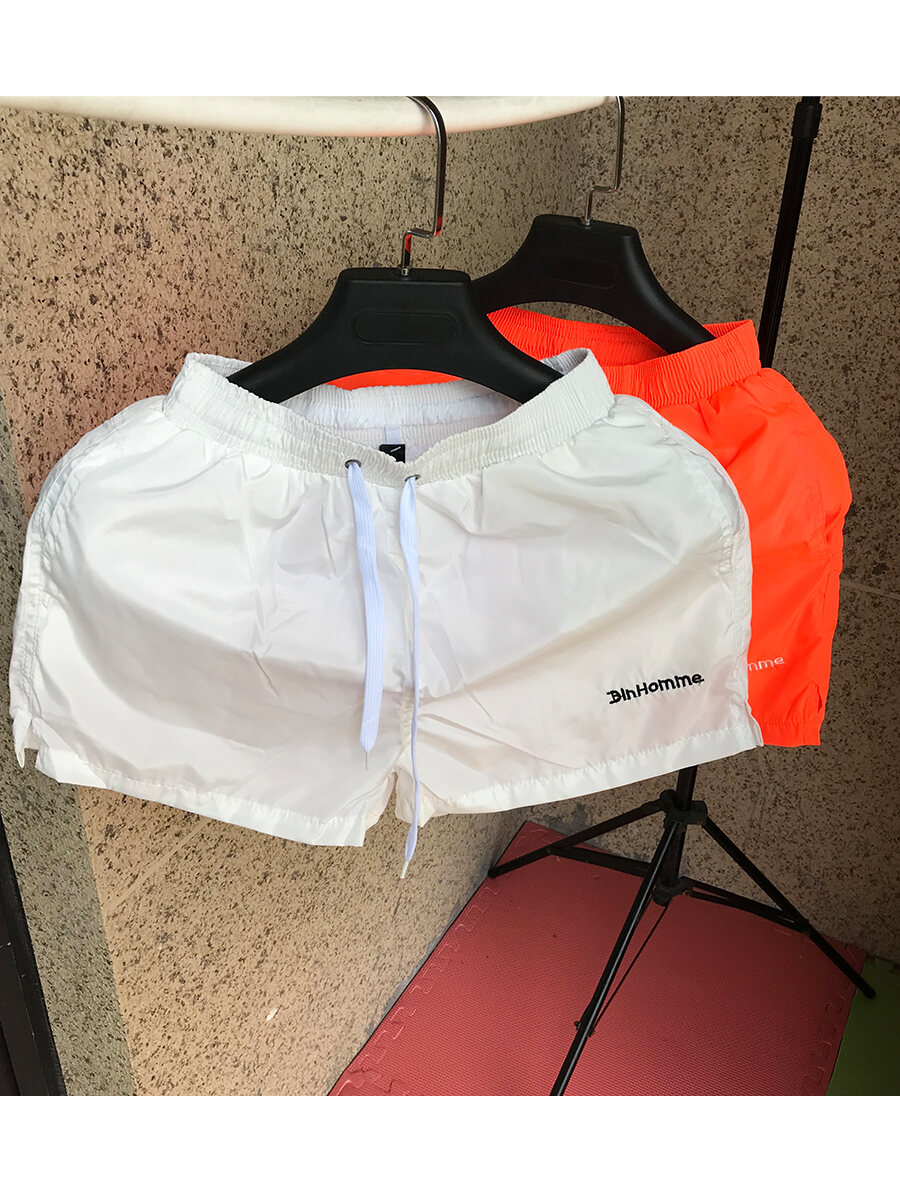 Quần Short Thể Thao Nam Màu Trắng Quần Đi Biển Mùa Hè 3 Điểm Quần Bó Siêu Ngắn Nhanh Khô Quần Dài Vừa Phải