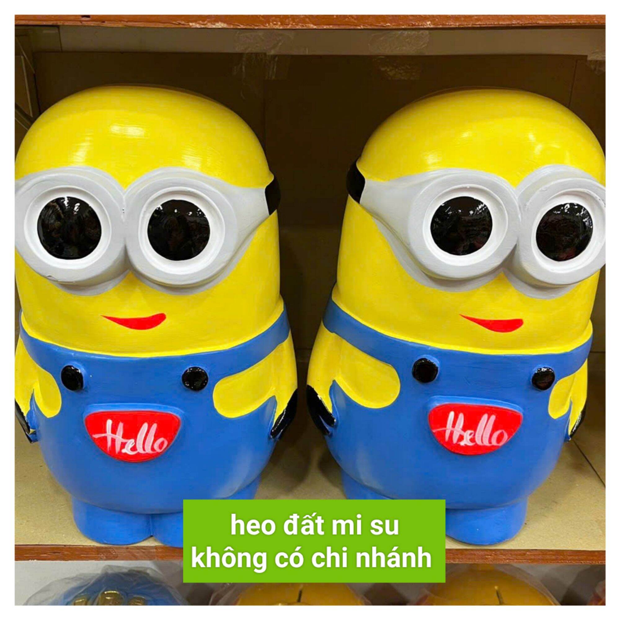 Heo đất tiết kiệm hình minions khủng lồ bỏ ống tiết kiệm cao 35 cm ngang 20 cm