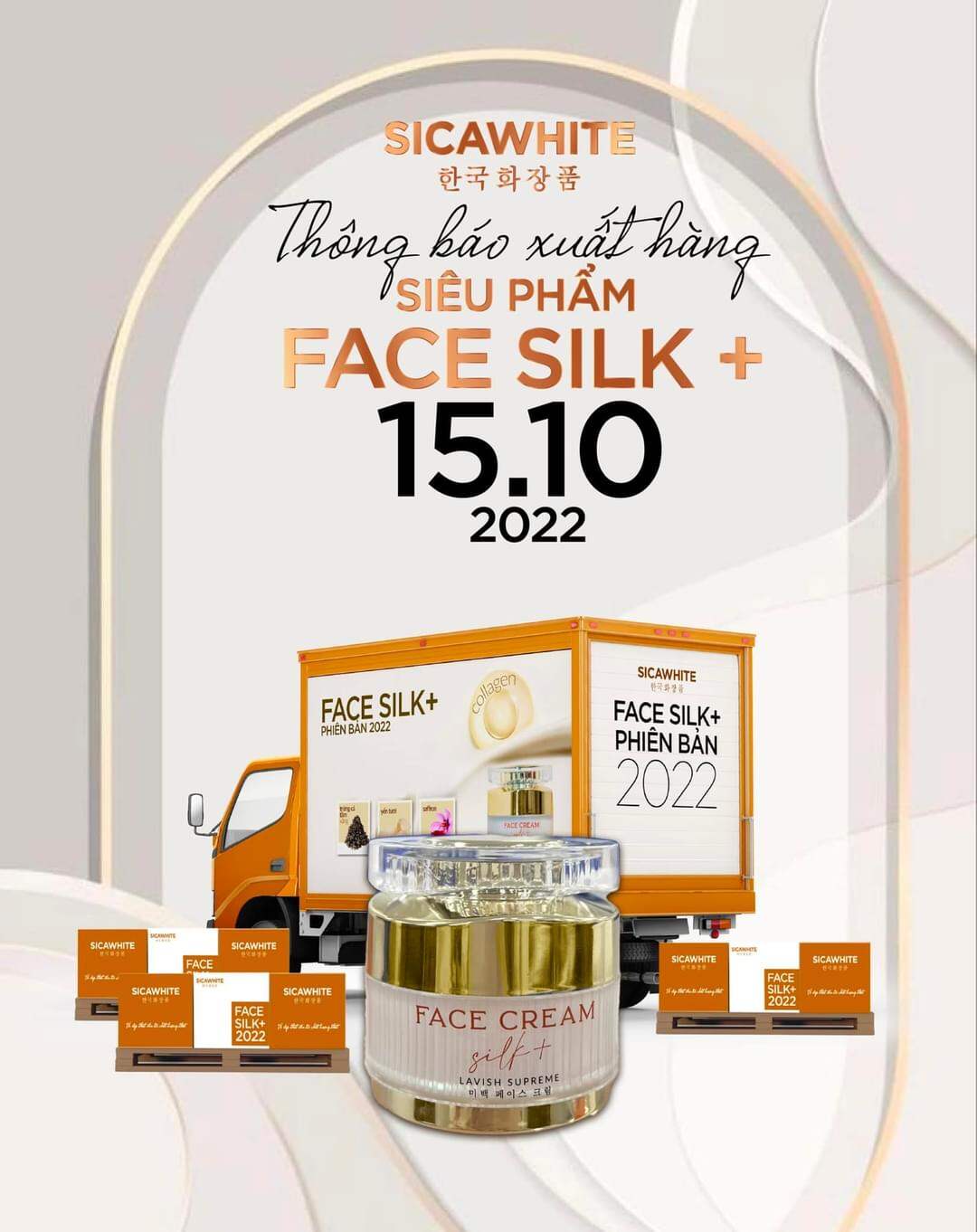 (Hàng Chính Hãng SẴN) Face Silk mẫu mới Sica White 25gr