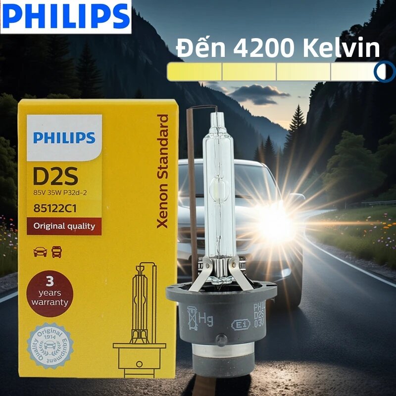 Philips | Bóng Đèn Pha Xenon Philips HID D2S 35W 4200K, Phụ Tùng Thay Thế Chính Hãng OEM, Nâng Cấp Đèn Xe D2 ECE 85122C1 Giá 2,064,000 Đồng*Miễn phí vận chuyển