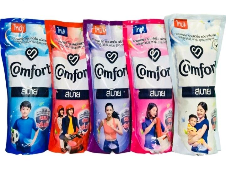 Nước xã vải comfort Thái Lan đủ màu gói 580ml mùi dễ chịu an toàn da nhạy cảm