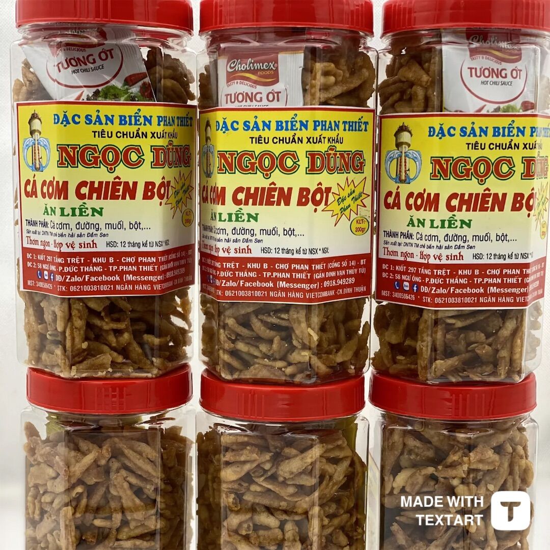 Cá cơm chiên bột giá 80k/200gram. Hải sản khô phan thiết