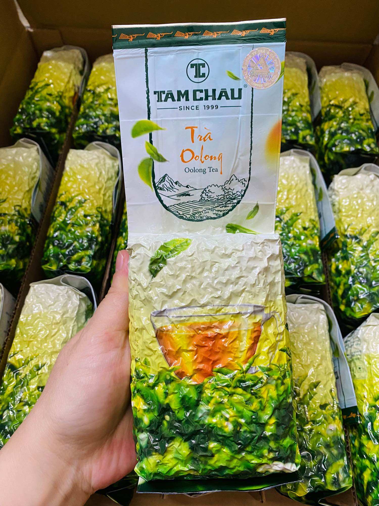 {TÂM CHÂU}Trà Oolong (Ô long) Tâm Châu 250gr/gói