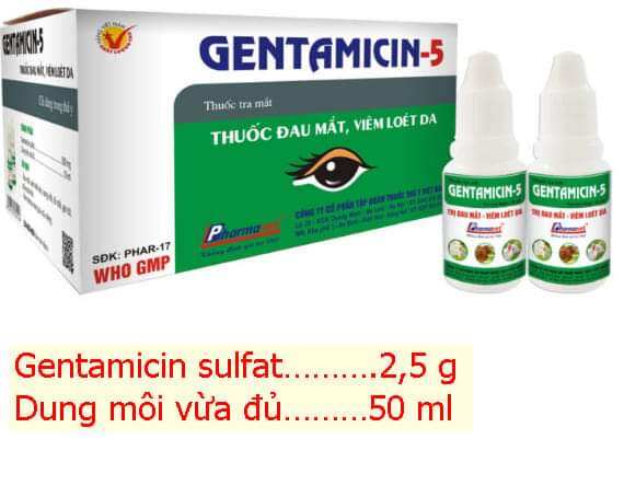 Nhỏ mắt gentamicin 5ml