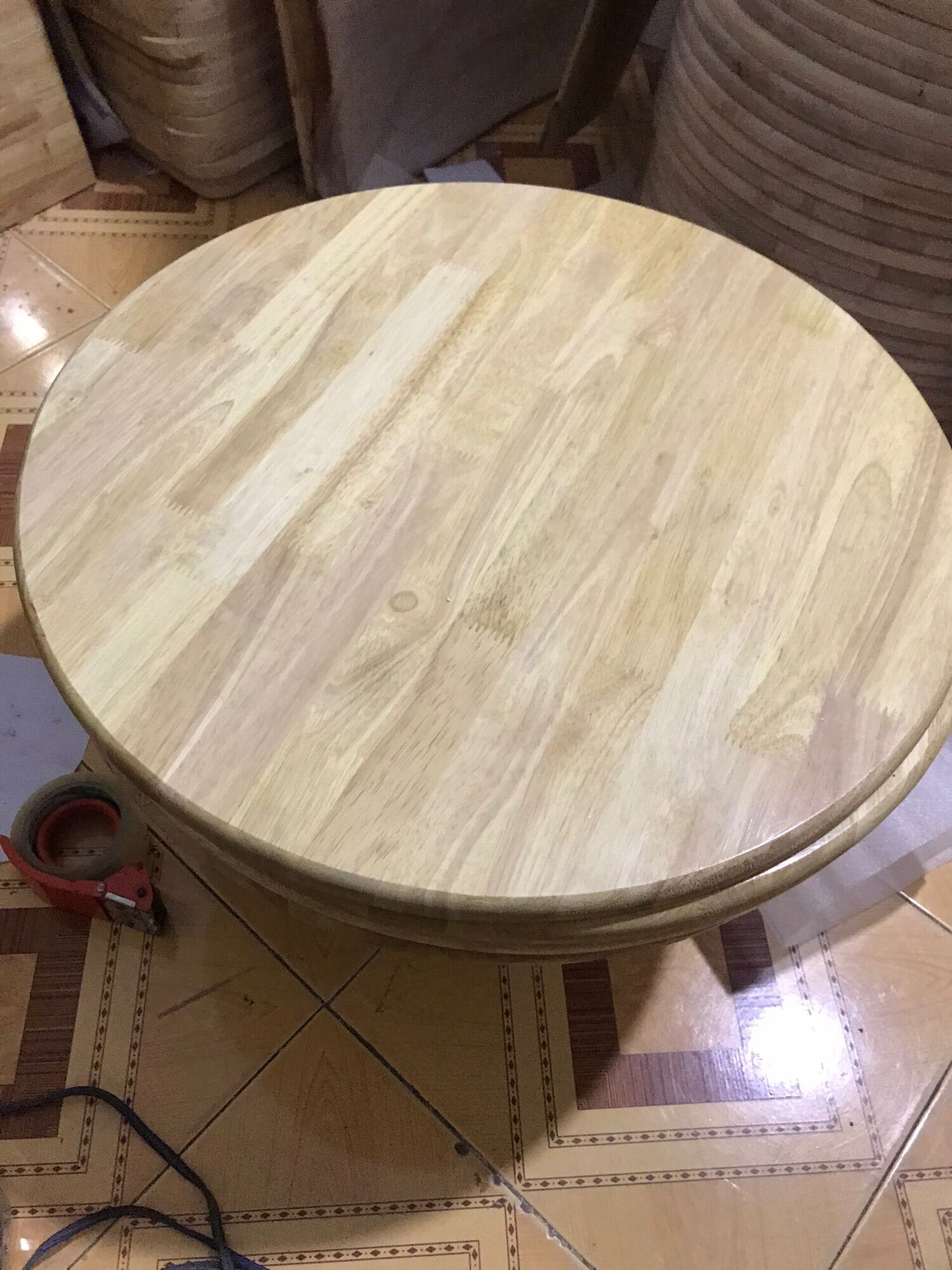 Mặt Gỗ Cao Su đường kính 60cm bo tròn góc cạnh độc quyền