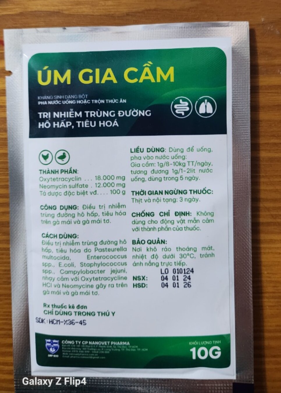 Úm gia cầm- dùng cho vật nuôi , tăng sức đề kháng 50g