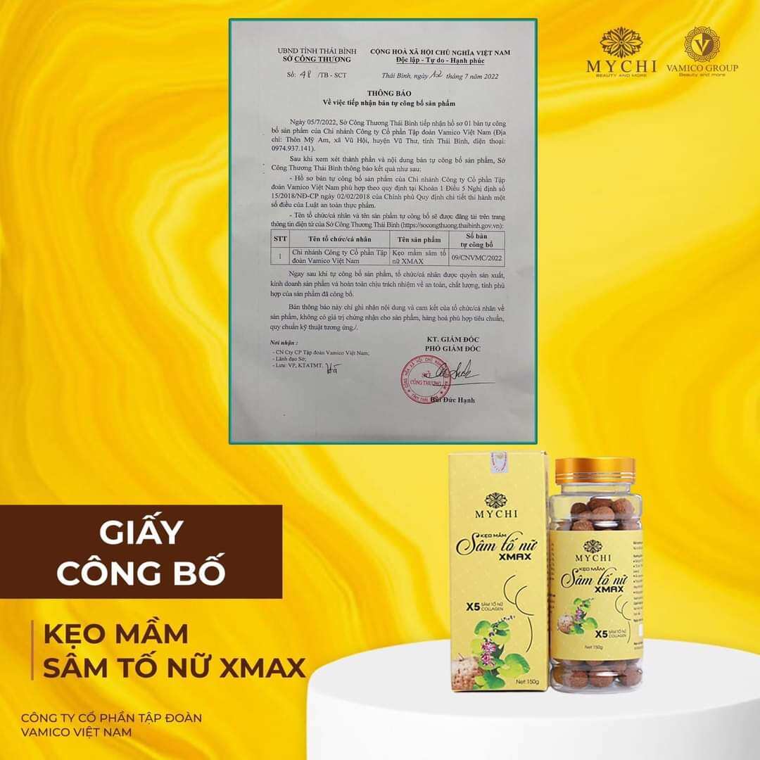 Kẹo sâm tố nữ Xmax Mychi