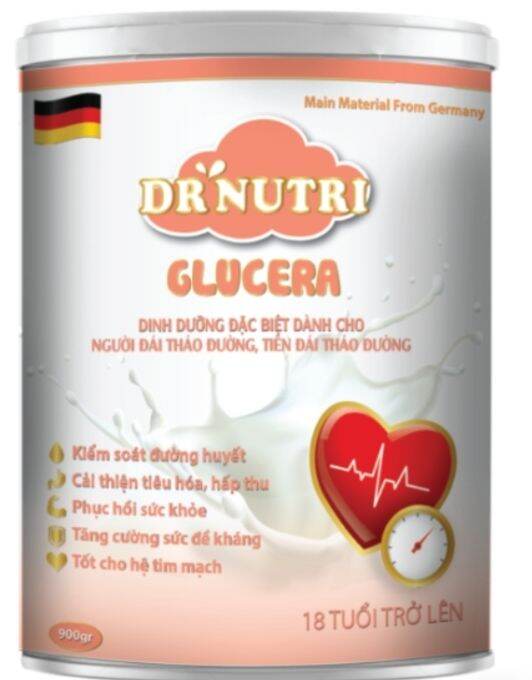 Sữa bột cho người tiểu đường Dr Nutri Glucera 900g