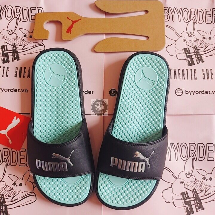 DÉP PUMA COOL CAT AQUA-SILVER [371013 09] CHÍNH HÃNG