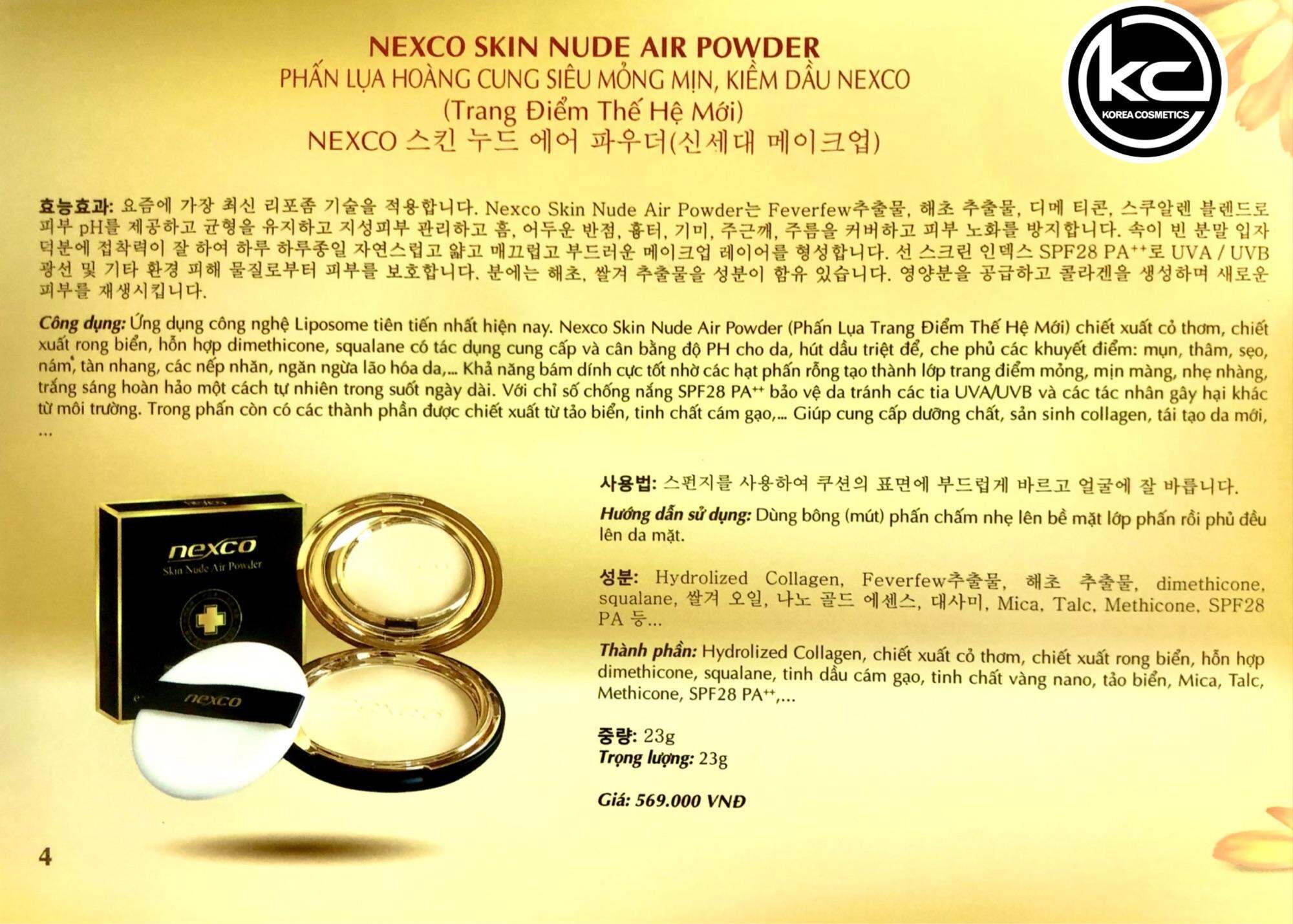 PHẤN LỤA NEXCO PHẤN PHỦ NEXCO HOÀNG CUNG SIÊU MỊN - CAM KẾT CHÍNH HÃNG