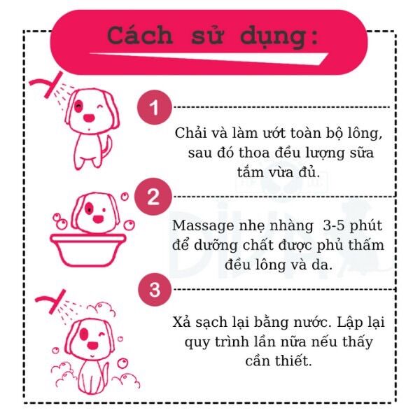 Sữa tắm thơm mượt chống rụng Diva cho chó