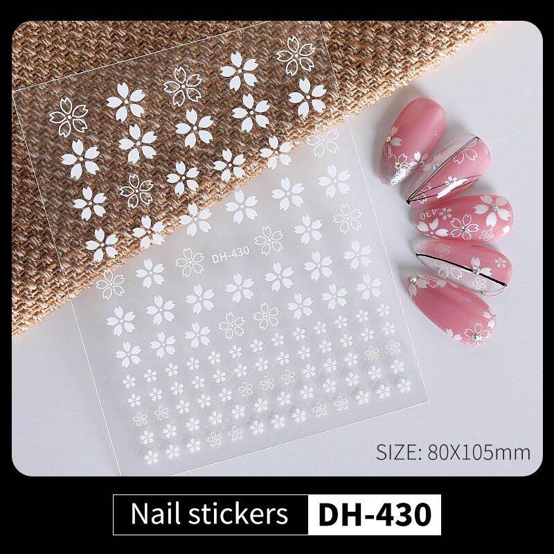 Sticker hoa Trắng hoa cúc dán móng tay nail các mẫu hoa cực xinh luôn