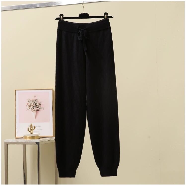 Quần Jogger nữ Bo gấu Chất Thun Len M107
