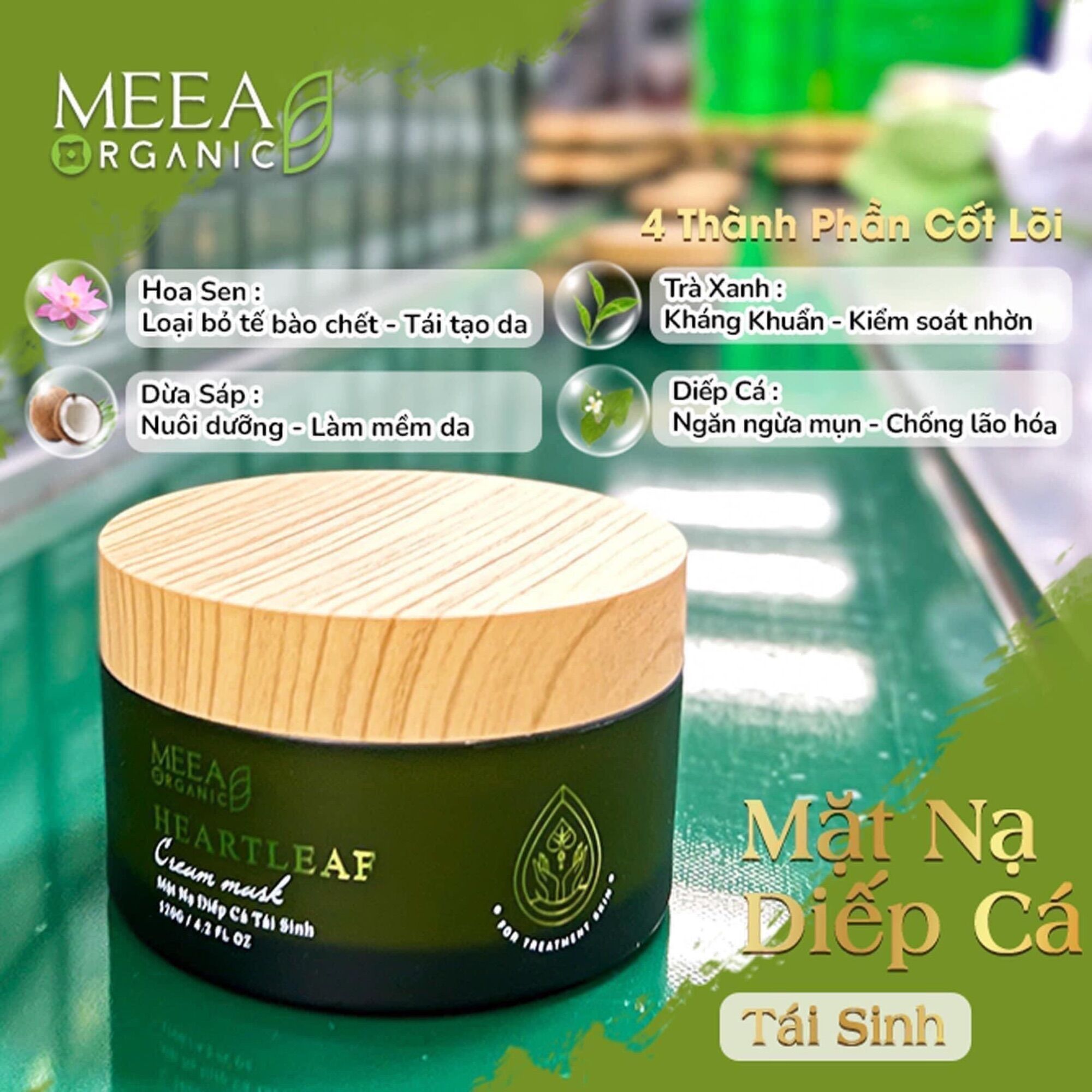 Mặt nạ diếp cá meea organic