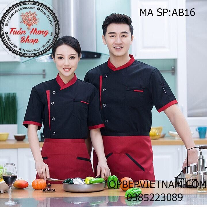 áo đầu bếp,đồng phục bếp cao cấp ab16