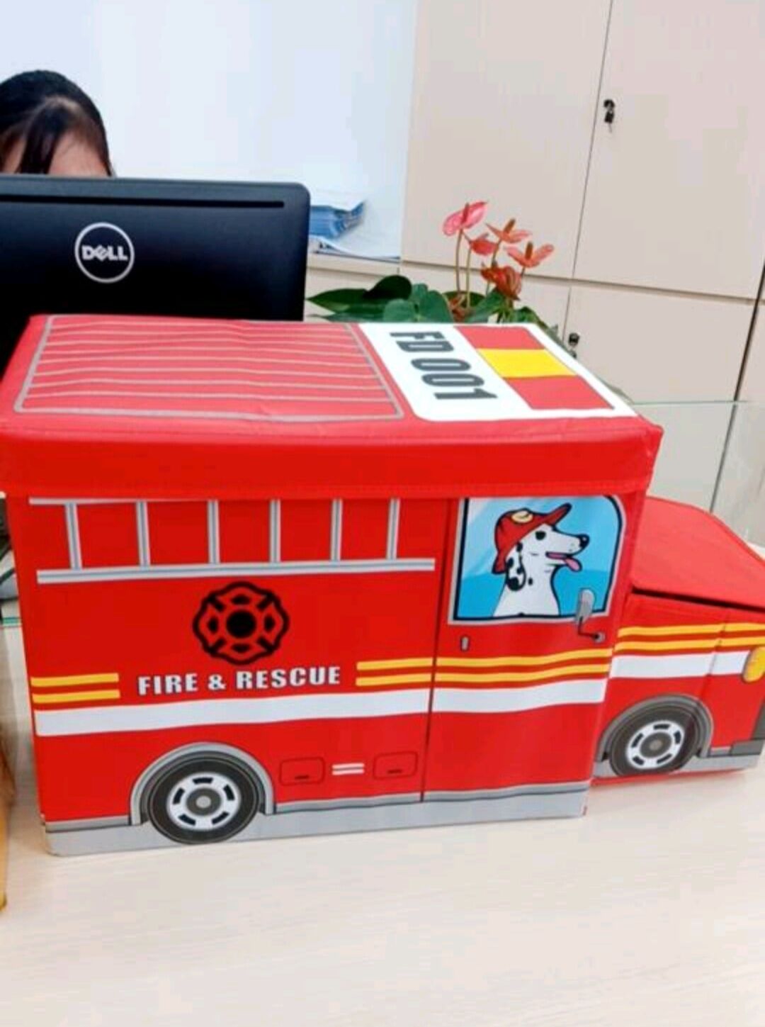 Thùng đựng đồ, đựng đồ chơi hình xe cứu hỏa siêu đẹp cho bé