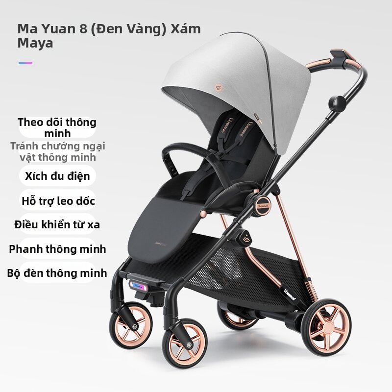 Intelligent Following Brake Bi-directional Sit-Lie Stroller - 9