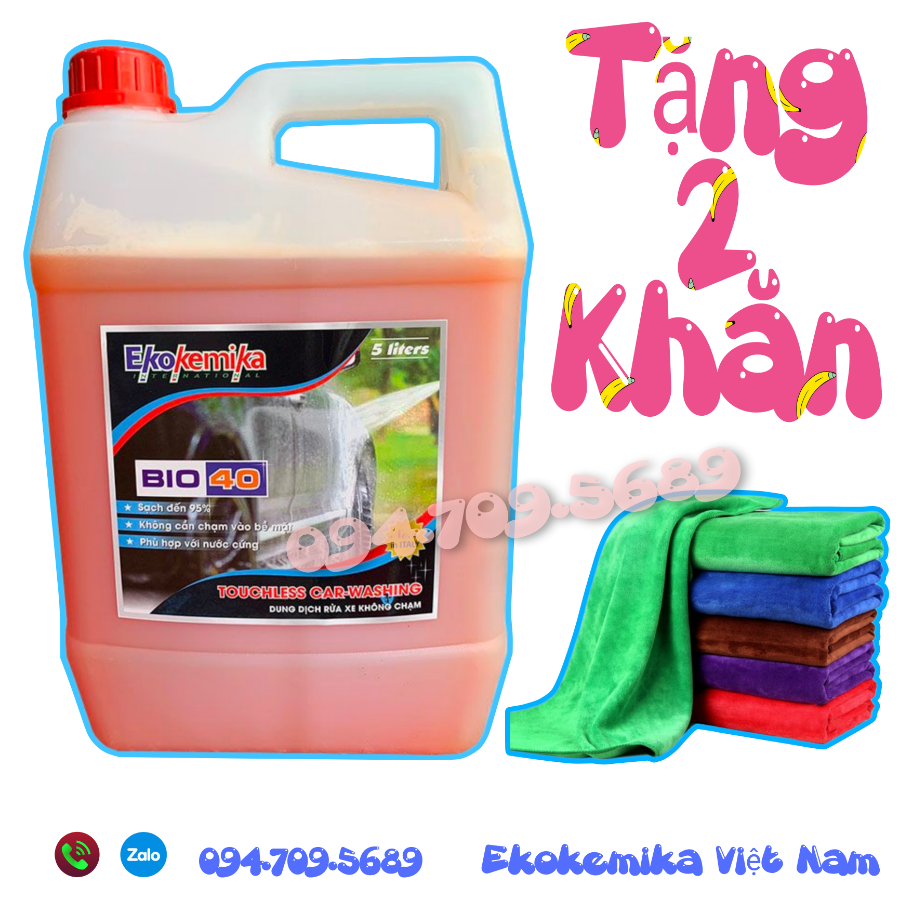 NƯỚC RỬA XE KHÔNG CHẠM EKOKEMIKA ITALY BIO 40-5L