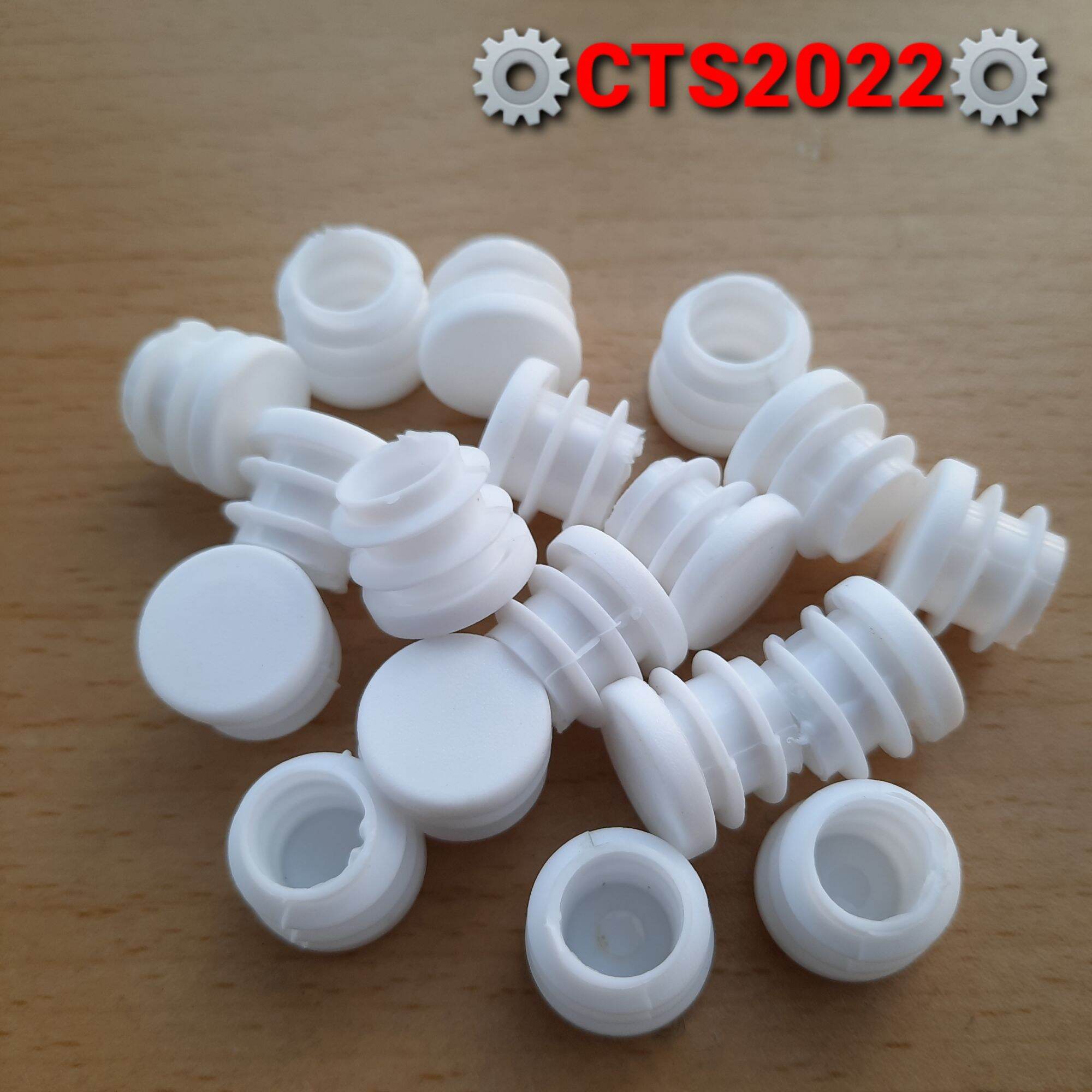 Nút nhựa màu trắng bịt đầu ống phi 16mm